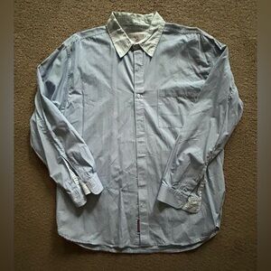 Territory Ahead Men’s XL Button Up Shirt Striped Plaid Blue EUC